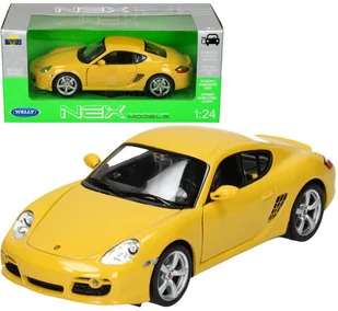 WELLY Porsche Cayman, żółte WE22488 - Kolekcjonerskie modele pojazdów - miniaturka - grafika 2