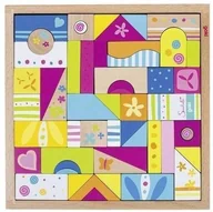 Klocki - Goki Drewniana bajkowa mozaika SUSIBELLE - KLOCKI z drewna, zestaw 53 el., 3 lat - miniaturka - grafika 1