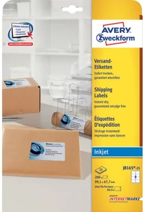 Avery Zweckform Etykiety wysyłkowe Zweckform 99,1 x 67,7mm 25 ark./op. J8165-25 - Etykiety samoprzylepne i bloki etykiet - miniaturka - grafika 2