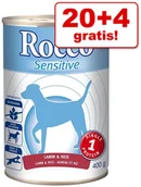 Mokra karma dla psów - Rocco 20 + 4 gratis! Sensitive 24 x 400 g Kurczak i ziemniaki - miniaturka - grafika 1