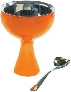 Alessi Pucharek i łyżka do lodów Big love AMMI01S O - Inne naczynia kuchenne - miniaturka - grafika 2