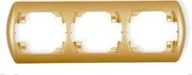 Klawisze i ramki - Karlik Ramka potrójna pozioma 8RH-3 złoty metalik - miniaturka - grafika 1