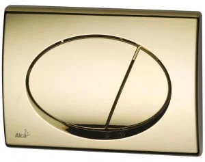 Alcaplast Przycisk spłukujący podtynkowej M75 złoty DELFIN - tania wysyłka - Przyciski spłukujące - miniaturka - grafika 2