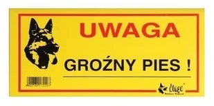 Dingo Tabliczka Ostrzegawcza "Uwaga Groźny Pies!" - Smycze dla psów - miniaturka - grafika 3