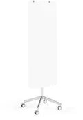 Tablice i flipcharty - AJ Mobilna tablica szklana z zaokrąglonymi krawędziami biała 380253 - miniaturka - grafika 1