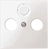 Klawisze i ramki - Merten Osłona centralna TV SAT M1 296719 polarna biel - miniaturka - grafika 1