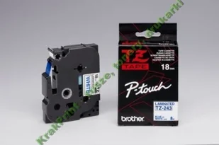 Brother Taśma 18mm BLUE ON WHITE - Akcesoria do kas i terminali - miniaturka - grafika 7