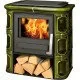 Wkłady kominkowe - ABX Piec kaflowy Florencie Zielony - miniaturka - grafika 1