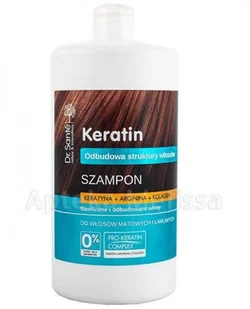 Sante Dr Santé Keratin szampon regenerująco-nawilżający do włosów łamliwych matowych Keratin Arginine and Collagen 1000 ml - Szampony do włosów - miniaturka - grafika 2