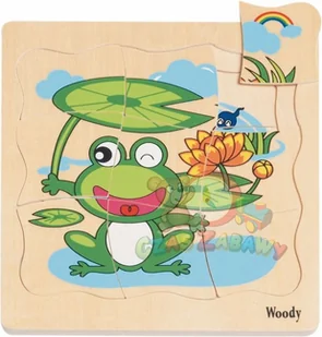Woodyland Puzzle pokolenie Żaby 90078 - Układanki dla dzieci - miniaturka - grafika 2