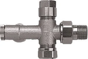 Herz Korpus obejścia do układu dwururowego figura kątowa z możliwością odcięcia i regulacji 1/2xG 3/4 1718914 ! - Zawory i kraniki - miniaturka - grafika 2