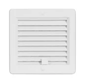 Kratki wentylacyjne - HACO Kratka wentylacyjna z żaluzją VM 150x150 UB biała 0213 - miniaturka - grafika 1