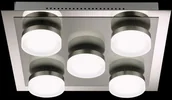 Lampy sufitowe - Fischer Fischer SHINE lampa sufitowa LED Nikiel matowy, Chrom, 5-punktowe 13465 - miniaturka - grafika 1