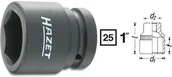 Klucze i nasadki - Hazet Gniazdo mocy 1" 25 mm) 1100S-34 zewnętrzny sześciokąt 34 mm Długość netto 63 mm - miniaturka - grafika 1
