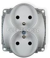 Gniazdka elektryczne - Karlik 5GPR-2zMechanizm gniazda podwójnego do ramki z uziemieniem 2x2P+Z - miniaturka - grafika 1