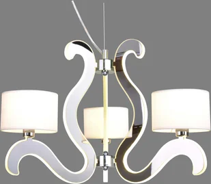 Candellux LAMPA wisząca AMBROSIA 33-33895 metalowa OPRAWA abażurowa chrom Biały - Lampy sufitowe - miniaturka - grafika 2