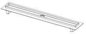 Odpływy liniowe - Tece rynna odpływowa prosta z kołnierzem 1200 mm drainline 601200 - miniaturka - grafika 1