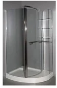 Kabiny prysznicowe - Askopol Ariel 90x120 profil chrom szkło transparentne + brodzik - miniaturka - grafika 1