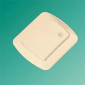 Wyłączniki światła i elektryczne - Kontakt Simon - Akord - Łącznik krzyżowy z ramką beż AW7/12 - miniaturka - grafika 1