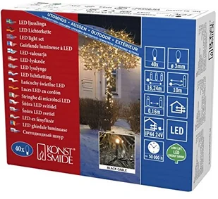 Konstsmide 3610 800 Micro LED łańcuch świetlny zewnętrzny transformator/na zewnątrz (IP44)/VDE/24 V/40 kolorze bursztynowym diody/czarny przewód (3610-800) - Pozostałe oświetlenie Konstsmide 3610 800 Micro LED łańcuch świetlny zewnętrzny transformator/na zewnątrz (IP44)/VDE/24 V/40 kolorze bursztynowym diody/czarny przewód (3610-800) - Pozostałe oświetlenie - miniaturka - grafika 1