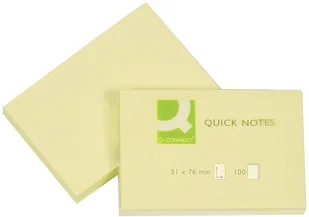 Q-Connect BLOCZEK SAMOP. 51x76mm 100k J.ŻÓŁTY Q-CON - Etykiety samoprzylepne i bloki etykiet - miniaturka - grafika 2