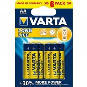 Baterie i akcesoria - Varta Bateria LR6 AA Long Life Alkaline (6 szt.) - miniaturka - grafika 1