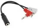 Kable - InLine Kabel Audio 2x 3.5mm M - 3.5mm F 0.15m 99313I - miniaturka - grafika 1