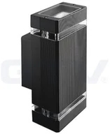 Lampy ogrodowe - GTV Oprawa ścienna NESSA 2-kierunkowa GU10 LD-NESSAGU10D-80 - miniaturka - grafika 1