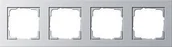 Klawisze i ramki - Gira E2 ALUMINIUM Ramka X4 [021425] - miniaturka - grafika 1