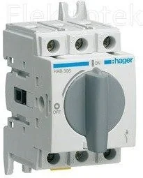 Hager Polo Modułowy rozłącznik obciążenia 63A rozmiar 1 2,5 HAB306 - Bezpieczniki elektryczne Hager Polo Modułowy rozłącznik obciążenia 63A rozmiar 1 2,5 HAB306 - Bezpieczniki elektryczne - miniaturka - grafika 1