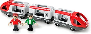 Brio Pociąg osobowy z wagonikami czerwono-biały - Pociągi dla dzieci - miniaturka - grafika 3