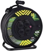 Przedłużacze i rozgałęźniki - HBF na bębnie EMOS 4x zásuvka 50m neopren 1908545000) Czarna - miniaturka - grafika 1