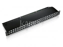 Equip PATCH PANEL 48 PORT 1U KAT.6 EKRANOWANY CZARNY (326448) - Szafy rack - miniaturka - grafika 3