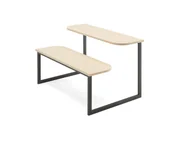 Ławki do przedpokoju - AJ Ławka ze stołem 1200x785 mm laminat w kolorze brzoza 13110 - miniaturka - grafika 1