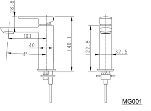 Sapho Mixona MG001 - Baterie umywalkowe - miniaturka - grafika 2