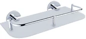 Półki łazienkowe - Nimco UNIX Półka łazienkowa z relingiem 30cm, szkło matowe UN 13091AX-30-26 UN13 - miniaturka - grafika 1
