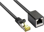 Patchcordy - Good Connections Przedłużacz LAN RJ45 8070VR-005S 8070VR-005S S/FTP CAT 7 0.5 m czarny - miniaturka - grafika 1