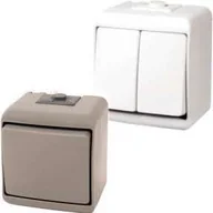 Wyłączniki światła i elektryczne - Karlik Łącznik świecznikowy podświetlany 10WHE-2L popielaty - miniaturka - grafika 1
