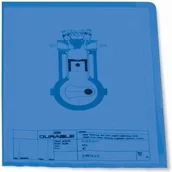 Grzbiety do bindownic - Durable Obwoluta przeźroczysta A4 niebieska 0,12mm 100 sztuk - miniaturka - grafika 1