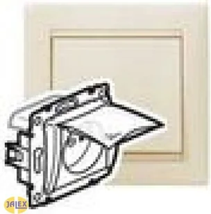 Legrand Gniazdo ścienne VALENA IP44 Pojedyncze moduł z/u klap. przez. 774121 krem - Gniazdka elektryczne - miniaturka - grafika 2