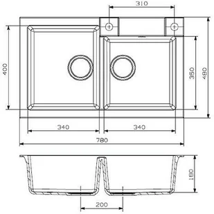Alveus ROCK 90 BEŻOWY 1219055 - Zlewozmywaki - miniaturka - grafika 2