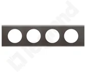 Klawisze i ramki - Legrand 069034 CELIANE RAMKA NIKIEL CZARNY X4 POZ/P - miniaturka - grafika 1