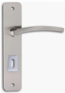 Kuchinox Klamka drzwiowa Madera długi szyld satyna/chrom - Klamki - miniaturka - grafika 2