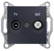 Gniazdka elektryczne - Schneider Sedna Gniazdo TV/SAT końcowe - Grafitowy - SDN3401670 - miniaturka - grafika 1