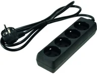 Listwy zasilające - DPM Przedłużacz PP26 4 gniazda 1.5m Czarny - miniaturka - grafika 1