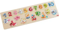 Puzzle - Haba Puzzle Zwierzątka+cyfry 301961 - miniaturka - grafika 1