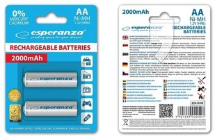 Esperanza 2000mAh 2 szt AA Białe EZA103W (EZA103W) - Ładowarki i akumulatory - miniaturka - grafika 4