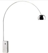 Lampy stojące - Flos ARCO lampa stojąca plisowany materiał F0300000 - miniaturka - grafika 1