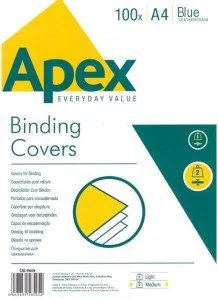 Fellowes Okładka do bindowania Apex skóra niebieska 100 szt 6501101 - Okładki do laminatorów i bindownic - miniaturka - grafika 2