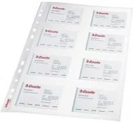 Koszulki na dokumenty - Esselte KOSZULKI NA WIZYTÓWKI A4 - miniaturka - grafika 1